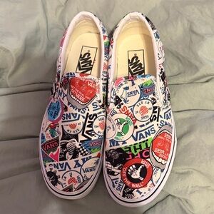 Vans Graphic Slip-On Sneakers - Multicolor